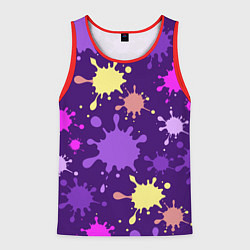 Майка-безрукавка мужская Крупные кляксы, цвет: 3D-красный