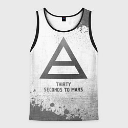 Мужская майка без рукавов Thirty Seconds to Mars - white gradient