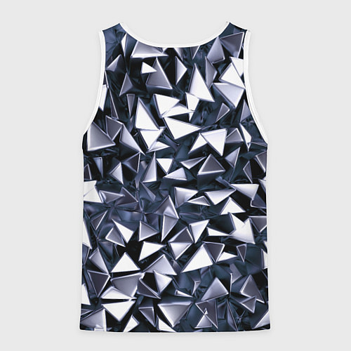 Мужская майка без рукавов Взрыв геометрических треугольников / 3D-Белый – фото 2