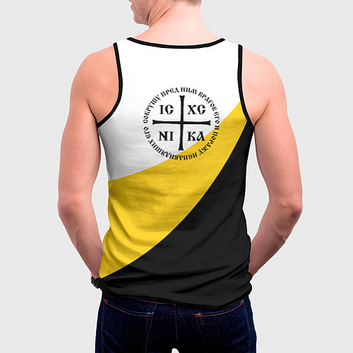 Мужская майка без рукавов Сокрушу пред ним врагов его большая Ника / 3D-Черный – фото 4