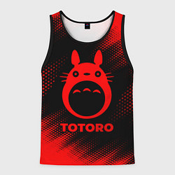 Мужская майка без рукавов Totoro - red gradient