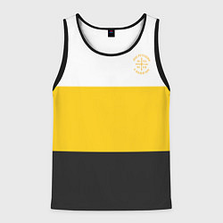 Мужская майка без рукавов Мы русские с нами Бог НИКА желтая патриоты