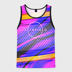 Майка-безрукавка мужская Starfield geometry game, цвет: 3D-черный