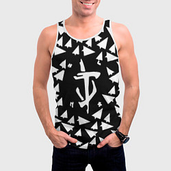 Майка-безрукавка мужская Doom telegram, цвет: 3D-белый — фото 2