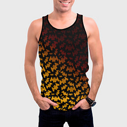 Майка-безрукавка мужская Marshmello текстура, цвет: 3D-черный — фото 2