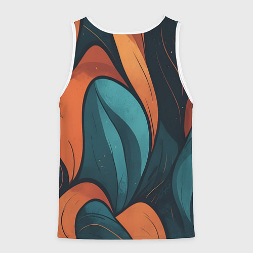 Мужская майка без рукавов Темные и теплые контрасты / 3D-Белый – фото 2