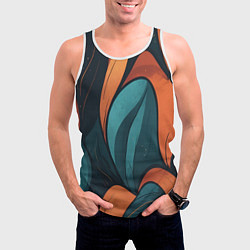 Майка-безрукавка мужская Темные и теплые контрасты, цвет: 3D-белый — фото 2