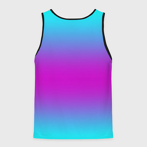 Мужская майка без рукавов Градиент неоновые цвета / 3D-Черный – фото 2