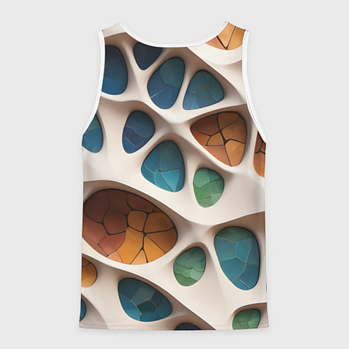 Мужская майка без рукавов Вдохновлено Антонио Гауди / 3D-Белый – фото 2