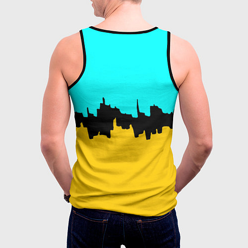 Мужская майка без рукавов Манчестер Юнайтед текстура / 3D-Черный – фото 4