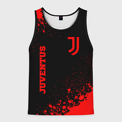 Майка-безрукавка мужская Juventus - red gradient вертикально, цвет: 3D-черный