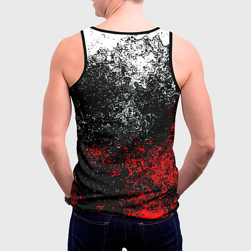 Мужская майка без рукавов Quake брызги красок / 3D-Черный – фото 4