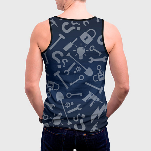 Мужская майка без рукавов Привет сосед из игры Hello Neighbor / 3D-Черный – фото 4