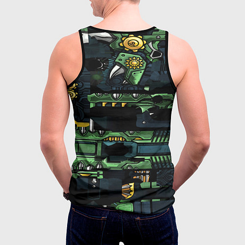 Мужская майка без рукавов Counter strike gamer / 3D-Черный – фото 4