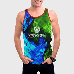 Майка-безрукавка мужская Xbox битва огня, цвет: 3D-красный — фото 2