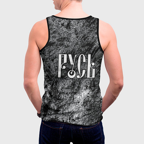 Мужская майка без рукавов Символ славян - славянский чур / 3D-Черный – фото 4