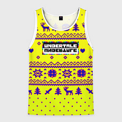 Майка-безрукавка мужская Undertale winter, цвет: 3D-белый