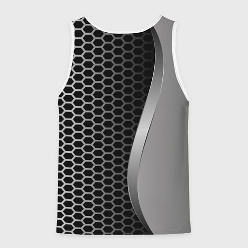 Мужская майка без рукавов Mercedes металическая сетка / 3D-Белый – фото 2