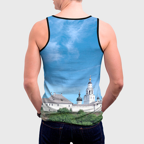 Мужская майка без рукавов Град Свияжск музей-заповедник / 3D-Черный – фото 4