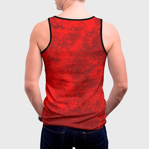 Мужская майка без рукавов Слава роду - оберег символика / 3D-Черный – фото 4