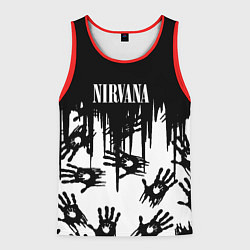 Майка-безрукавка мужская Nirvana rok hand, цвет: 3D-красный