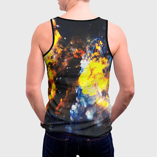 Мужская майка без рукавов Космическая абстракция / 3D-Черный – фото 4