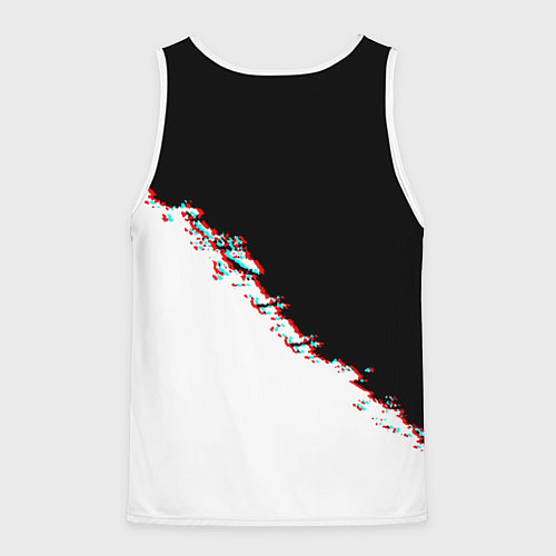 Мужская майка без рукавов Квейк глитч краски / 3D-Белый – фото 2