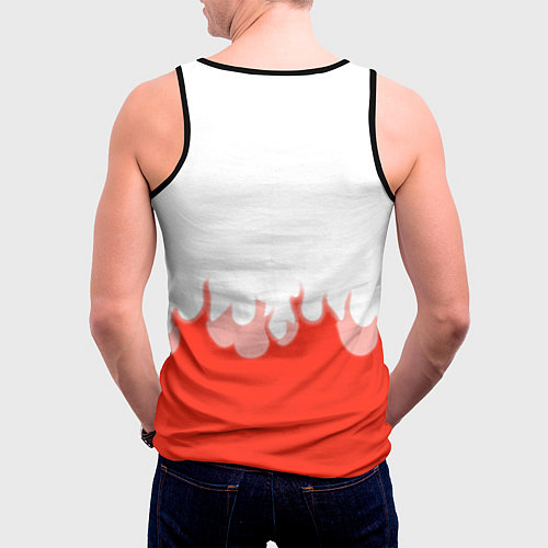 Мужская майка без рукавов Lexus fire / 3D-Черный – фото 4
