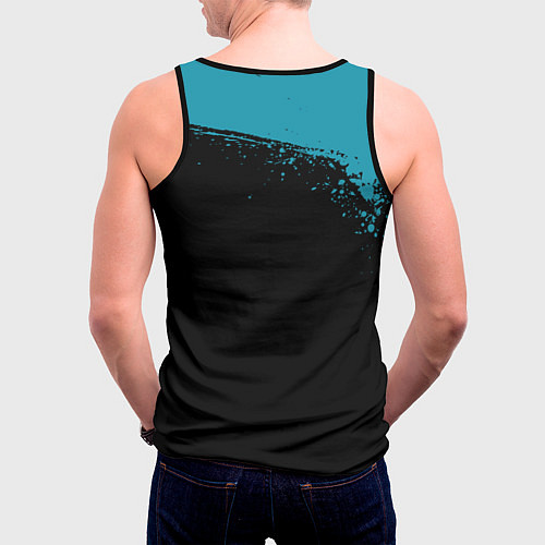 Мужская майка без рукавов Metallica - молния пробивает череп / 3D-Черный – фото 4