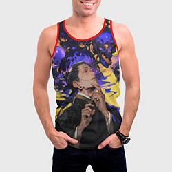 Майка-безрукавка мужская Гето Сугуру пламя, цвет: 3D-красный — фото 2