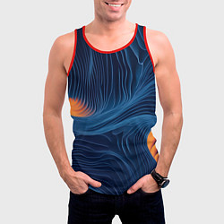 Майка-безрукавка мужская Абстрактная иллюзия, цвет: 3D-красный — фото 2