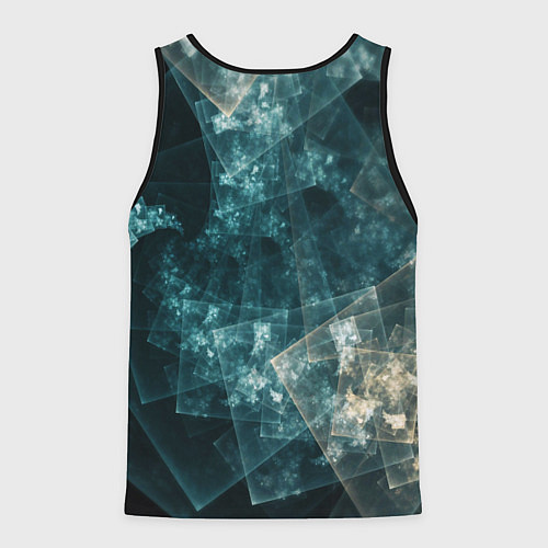 Мужская майка без рукавов Абстрактный космос геометрия / 3D-Черный – фото 2