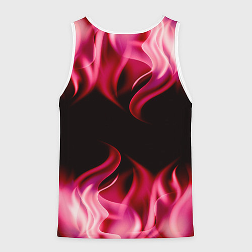 Мужская майка без рукавов Ведьмак медальён в огне / 3D-Белый – фото 2