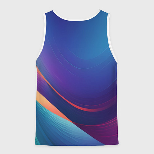 Мужская майка без рукавов Красивый градиент абстракция / 3D-Белый – фото 2
