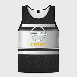Майка-безрукавка мужская Opel узоры метал, цвет: 3D-черный