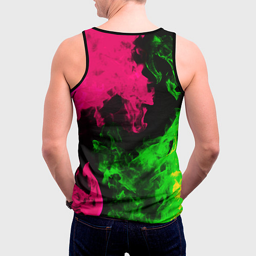 Мужская майка без рукавов Warthunder flame fight / 3D-Черный – фото 4