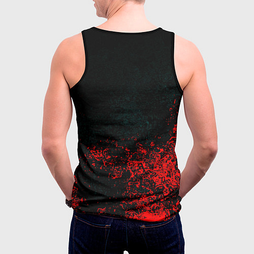 Мужская майка без рукавов Biohazard брызги красок / 3D-Черный – фото 4
