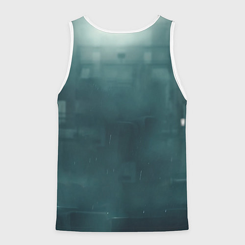 Мужская майка без рукавов Волк в пиджаке / 3D-Белый – фото 2