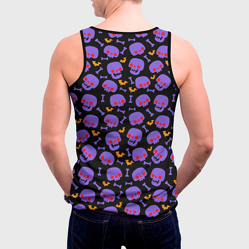 Мужская майка без рукавов Красный взгляд / 3D-Черный – фото 4