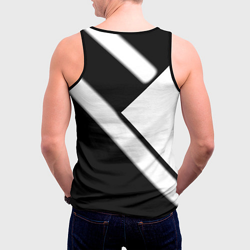 Мужская майка без рукавов Juventus geometry steel / 3D-Черный – фото 4