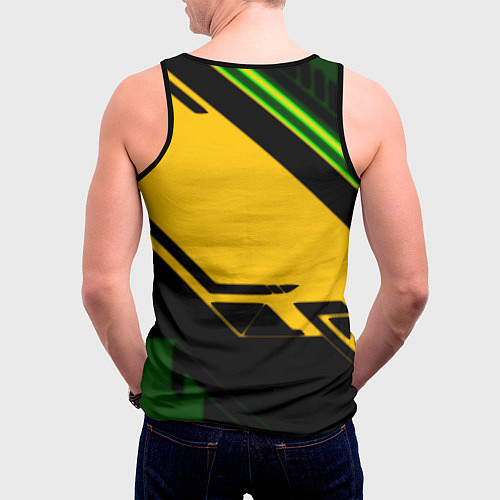 Мужская майка без рукавов Serious Sam geometry / 3D-Черный – фото 4