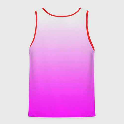 Мужская майка без рукавов Gradient color pink / 3D-Красный – фото 2