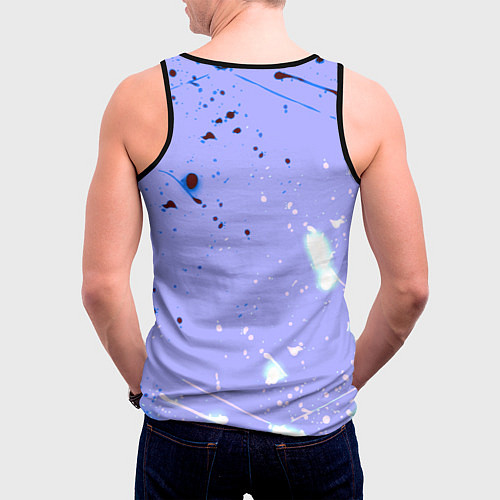 Мужская майка без рукавов Forza Horizon краски текстура / 3D-Черный – фото 4