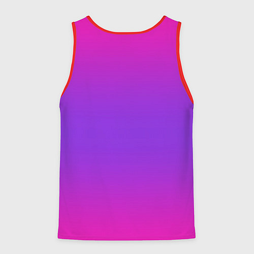 Мужская майка без рукавов Sally Face neon gradient / 3D-Красный – фото 2