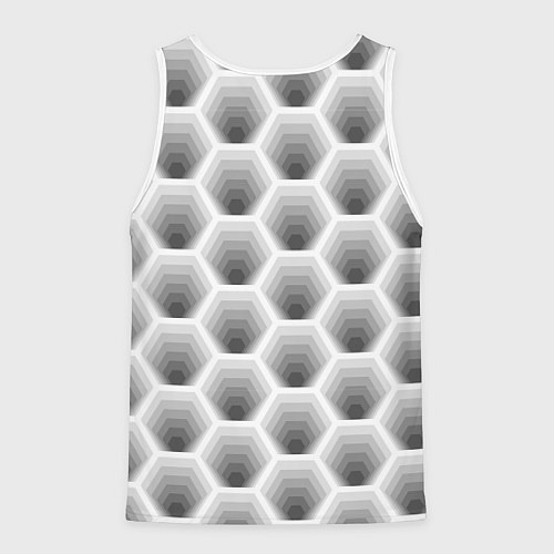 Мужская майка без рукавов Неоновые соты / 3D-Белый – фото 2