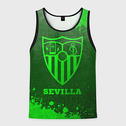 Майка-безрукавка мужская Sevilla - green gradient, цвет: 3D-черный