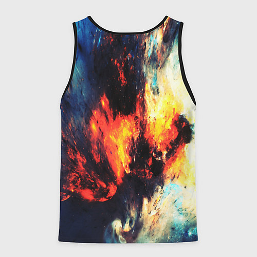 Мужская майка без рукавов Абстрактный космос текстура / 3D-Черный – фото 2