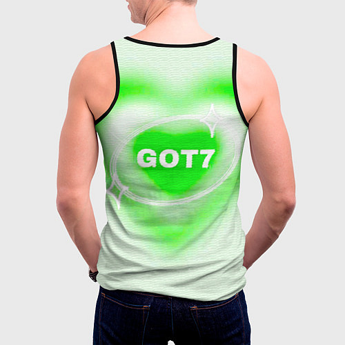 Мужская майка без рукавов Got7 сердце / 3D-Черный – фото 4