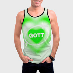 Майка-безрукавка мужская Got7 сердце, цвет: 3D-черный — фото 2