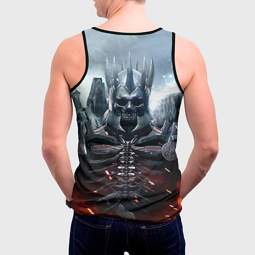 Мужская майка без рукавов Призрачные всадники / 3D-Черный – фото 4